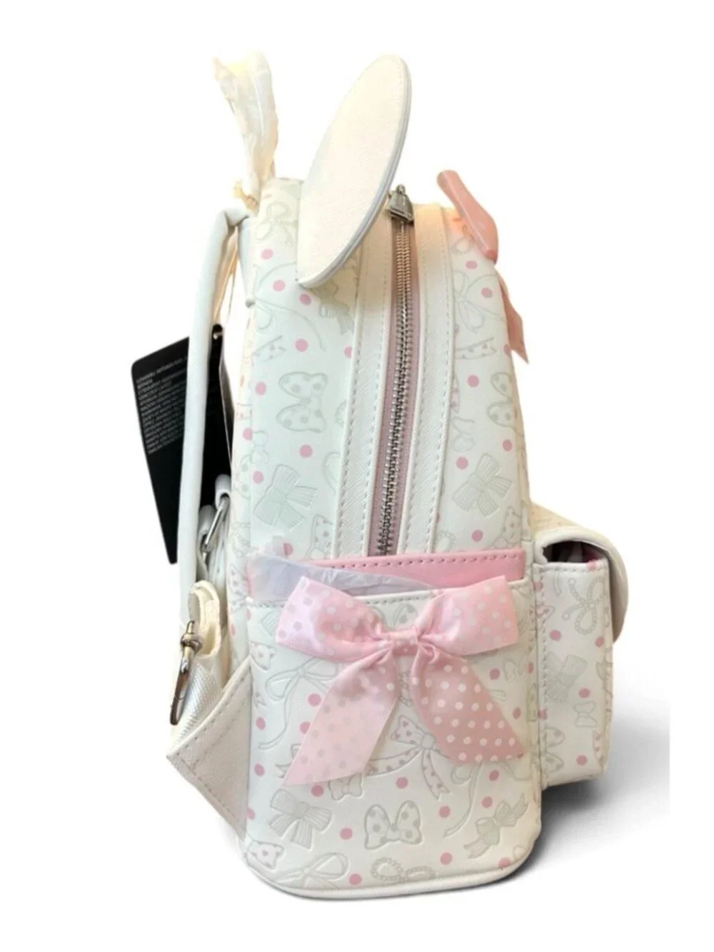 Loungefly Disney Minnie Mouse Bows & Ribbons Mini Backpack Pink Polka Dots NWT